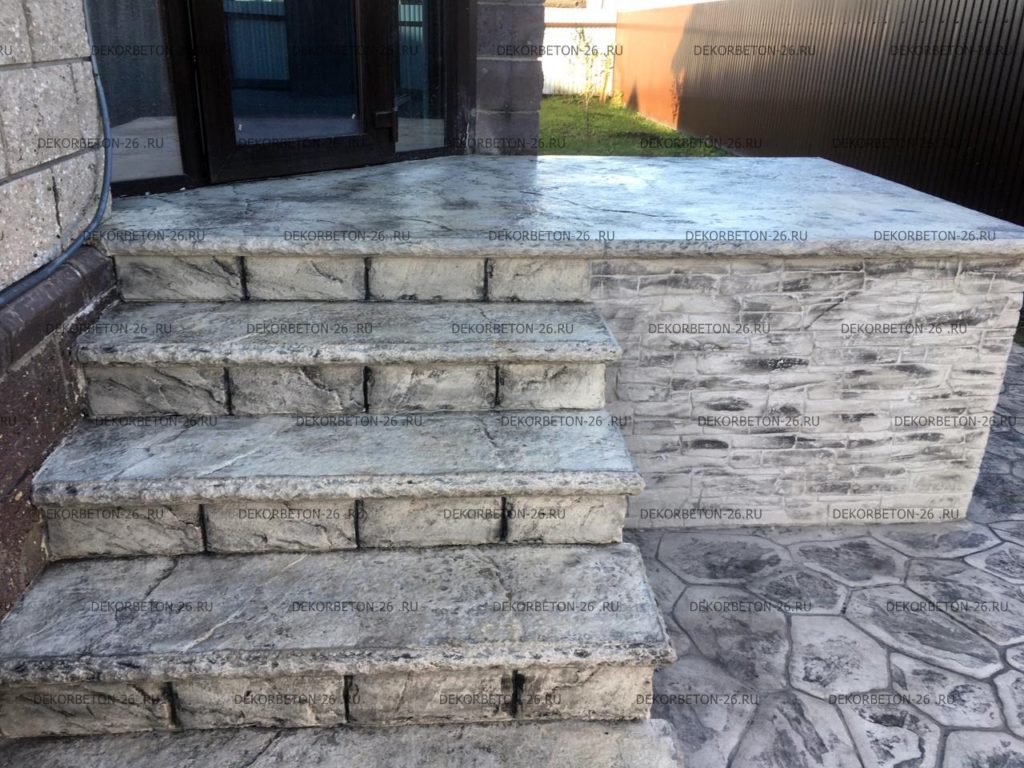 Печатный бетон Лестницы из бетона