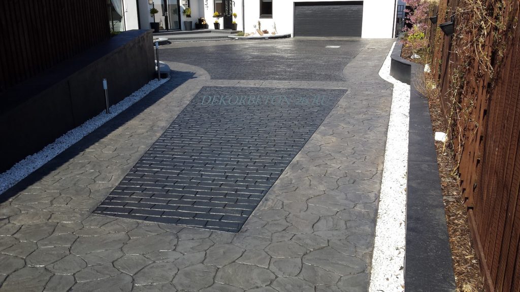 Печатный бетон парковка